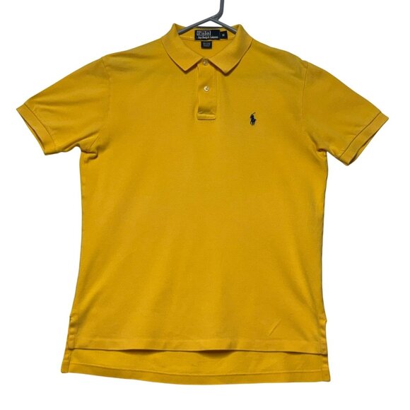 NEW Polo By Ralph Lauren Size M Yellow Polo Shirt Classic Fit Pony Excellent - Picture 3 of 8